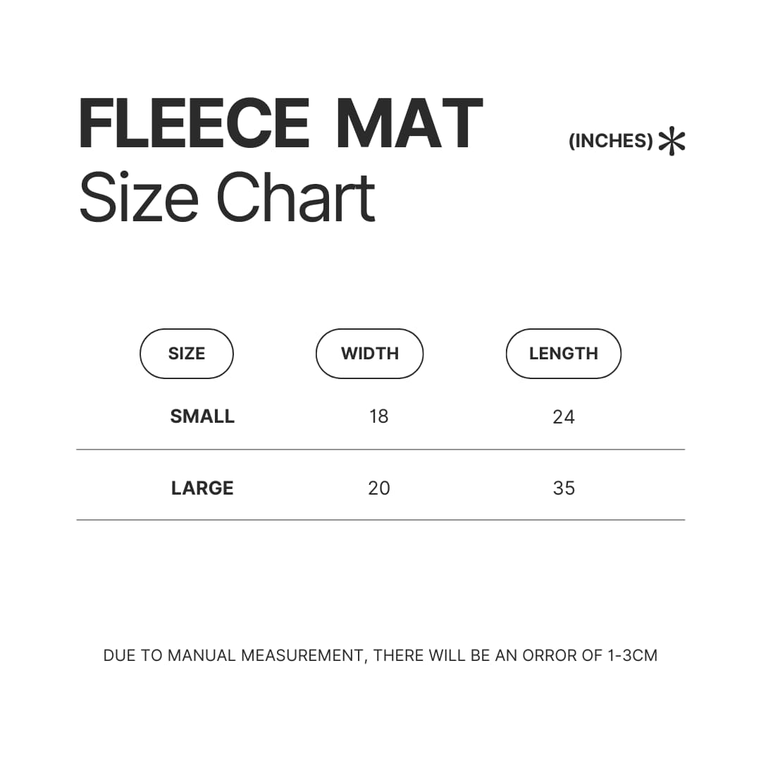 Fleece Mat Size Chart - Suicide Boys Shop