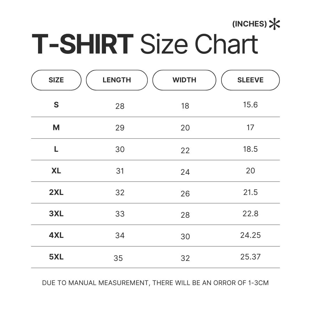 T shirt Size Chart - Suicide Boys Shop