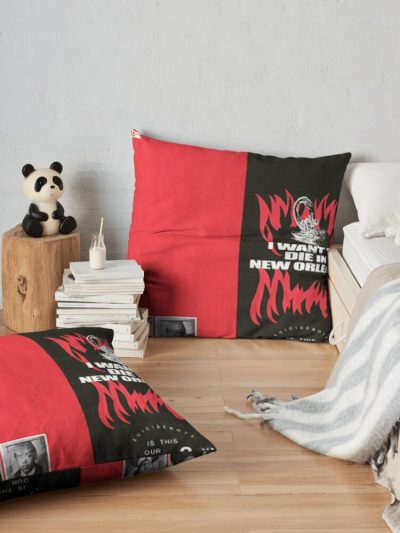 Iwanttodieinneworleans Throw Pillow Official Suicide Boys Merch